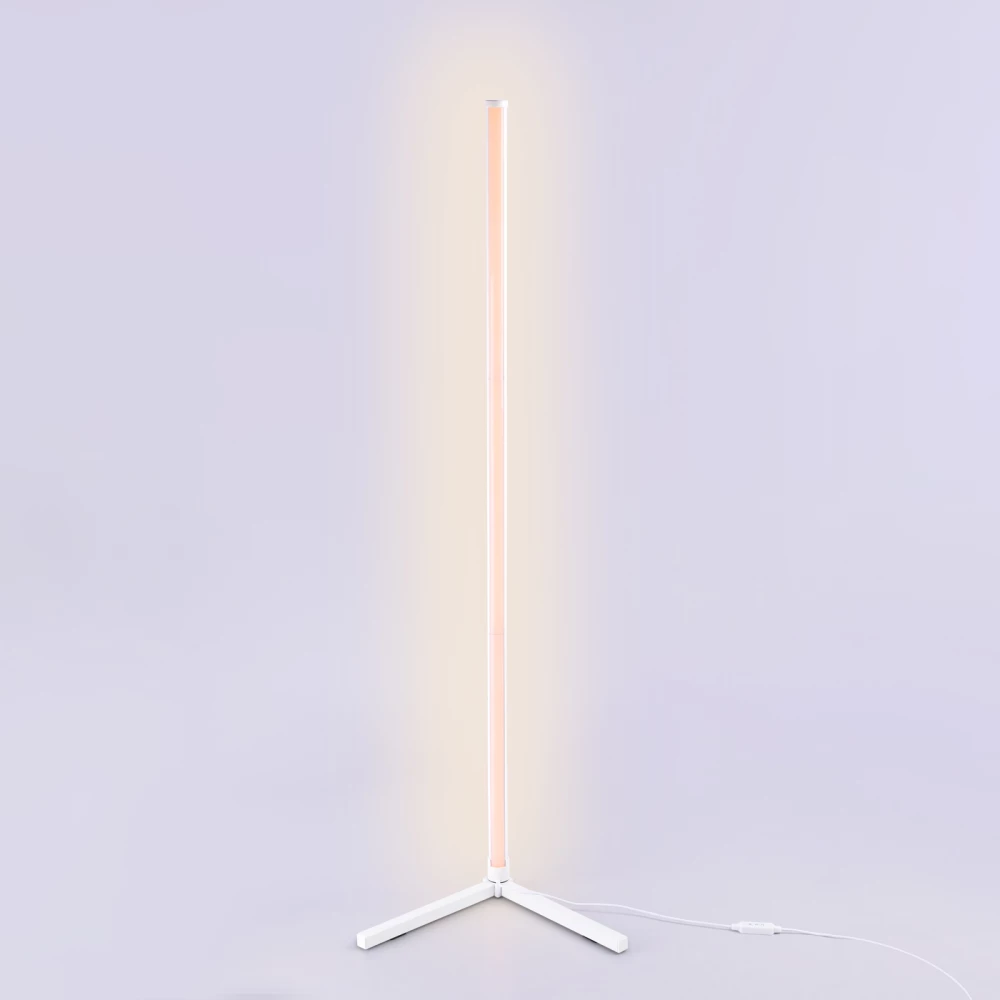 Светильник светодиодный напольный RGB с пультом FL8020 WH белый LED 15W RGB D32*1250 (ПДУ РАДИО 2.4G) - Viokon.com