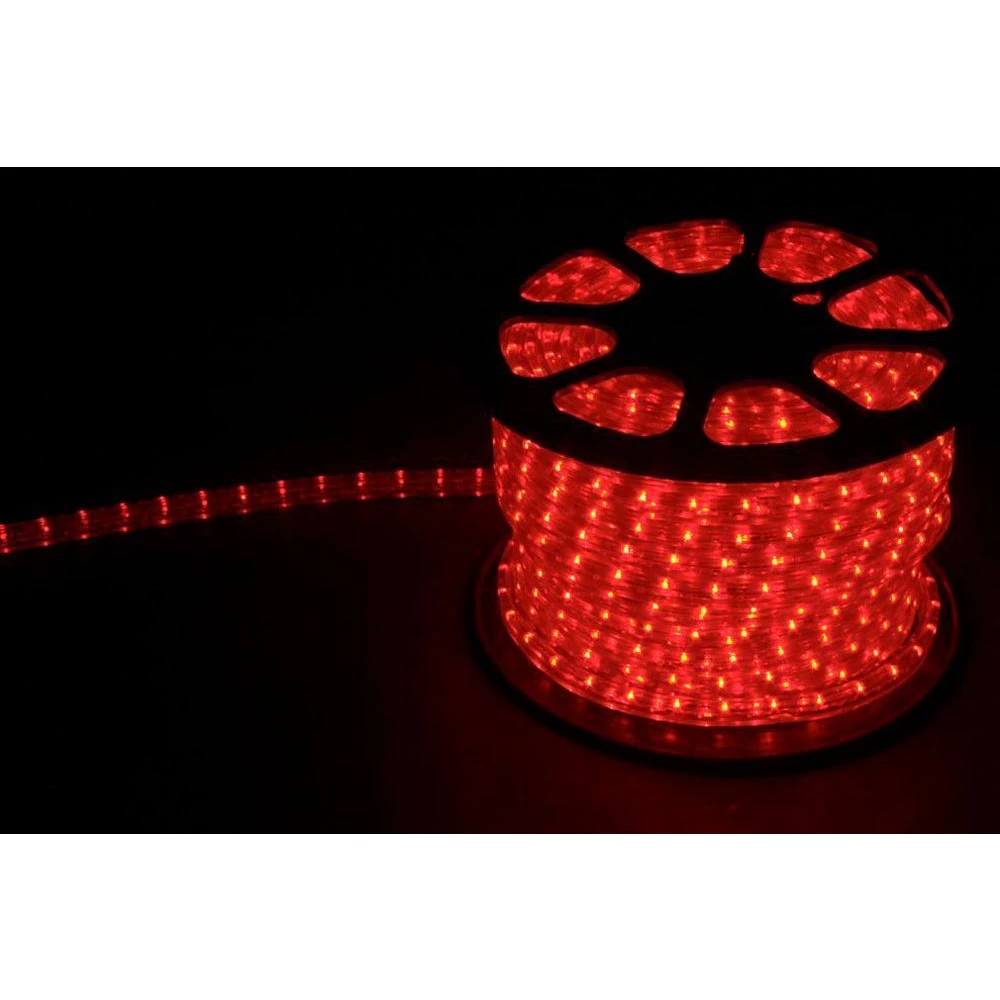 Дюралайт (световая нить) со светодиодами, 3W 50м 230V 72LED/м 11х17мм, красный-желтый, LED-F3W (26212) - Viokon.com