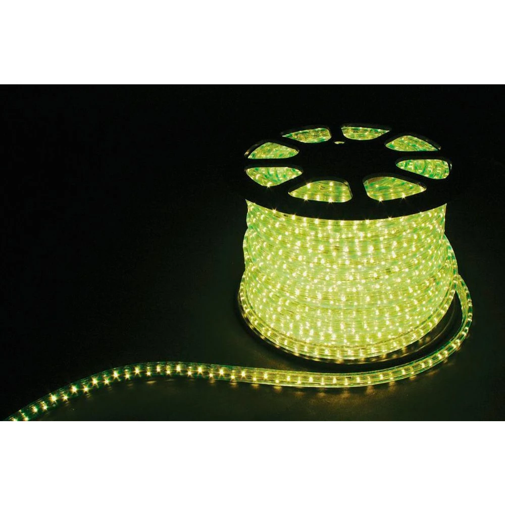 Дюралайт (световая нить) со светодиодами, 2W 100м 230V 36LED/м 13мм, лимонный, LED-R2W (26206) - Viokon.com