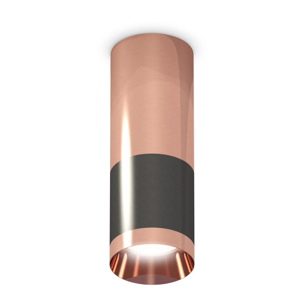 Комплект накладного светильника XS6303060 DCH/PPG черный хром/золото розовое полированное MR16 GU5.3 (C6303, C6326, A2010, N6135) - Viokon.com