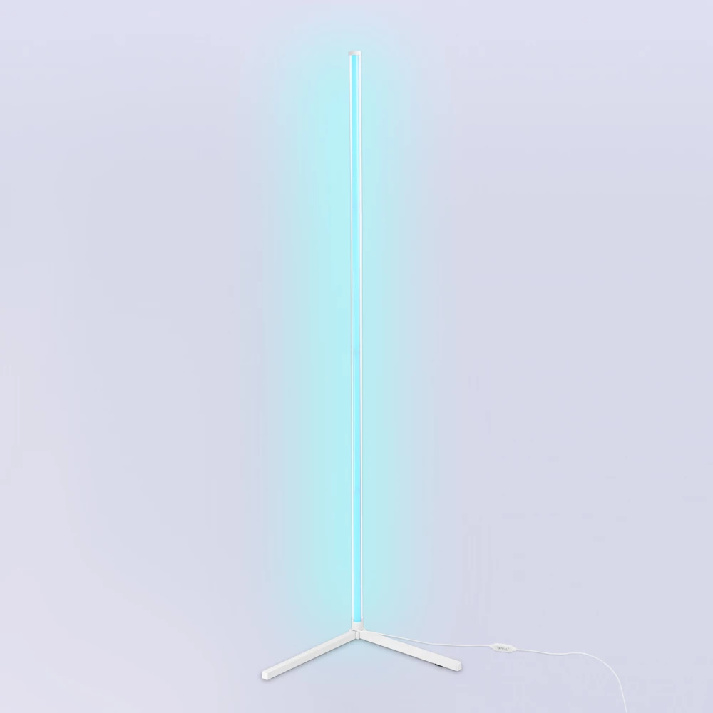 Светильник светодиодный напольный RGB с пультом FL8025 WH белый LED 20W RGB D32*1650 (ПДУ РАДИО 2.4G) - Viokon.com