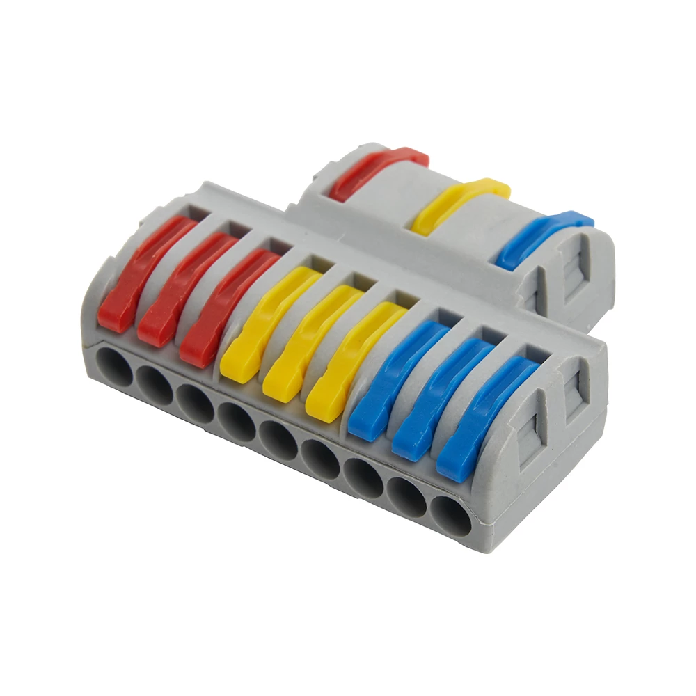 Клемма строительно-монтажная STEKKER для подключения фазных проводников 3 контактные группы, (1 ввод,3вывода на полюс) LD222-428 (39500) - Viokon.com