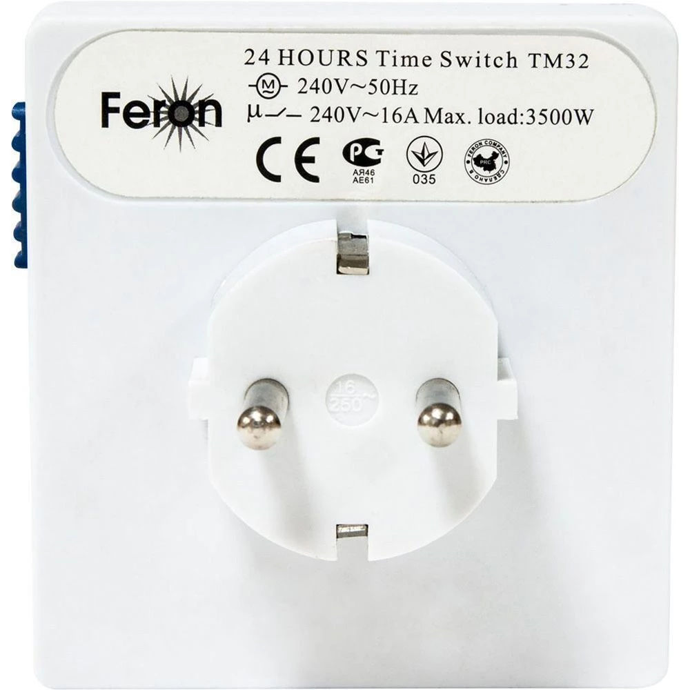 Розетка с таймером Feron TM32 суточная мощность 3500W/16A (23203) - Viokon.com