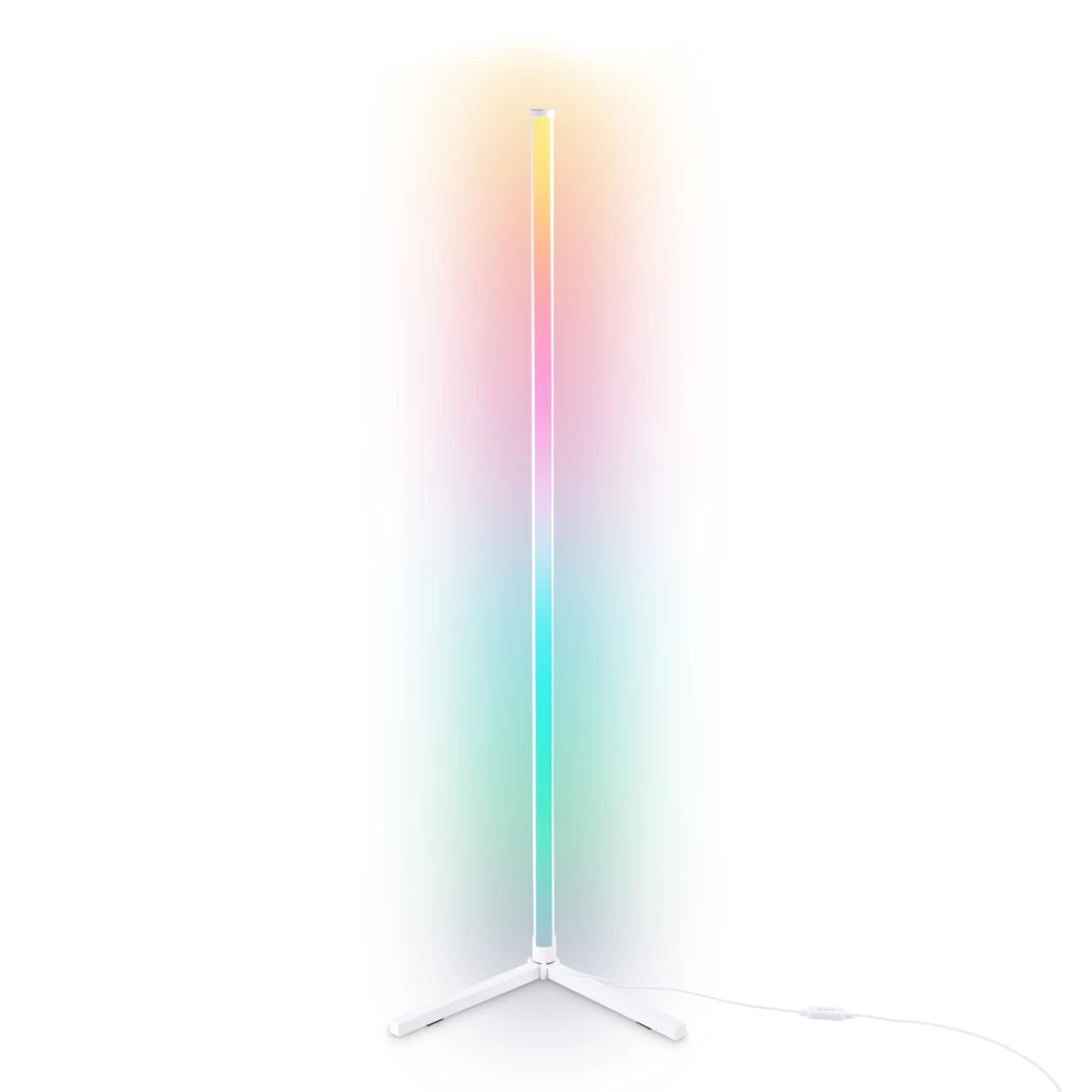 Светильник светодиодный напольный RGB с пультом FL8020 WH белый LED 15W RGB D32*1250 (ПДУ РАДИО 2.4G) - Viokon.com