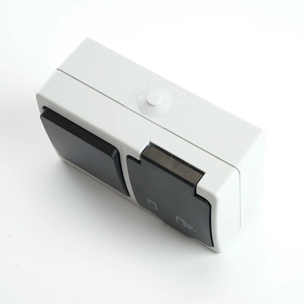 Блок розетка 1-местная с/з+  выключатель 1-клавишный STEKKER, PST16-11-54/10-111-54, серый/графит (32759) - Viokon.com
