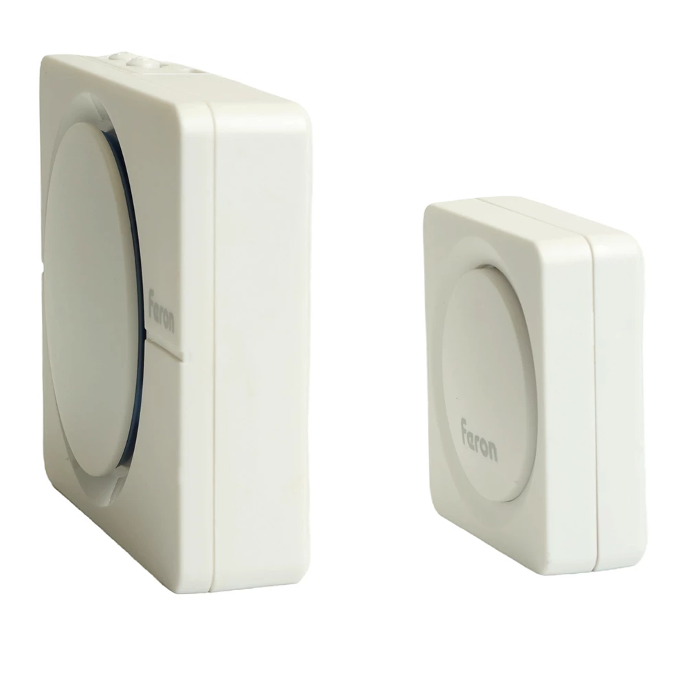 Звонок дверной беспроводной Feron E-382 Электрический 38 мелодий белый с питанием от батареек и от сети через USB (48922) - Viokon.com