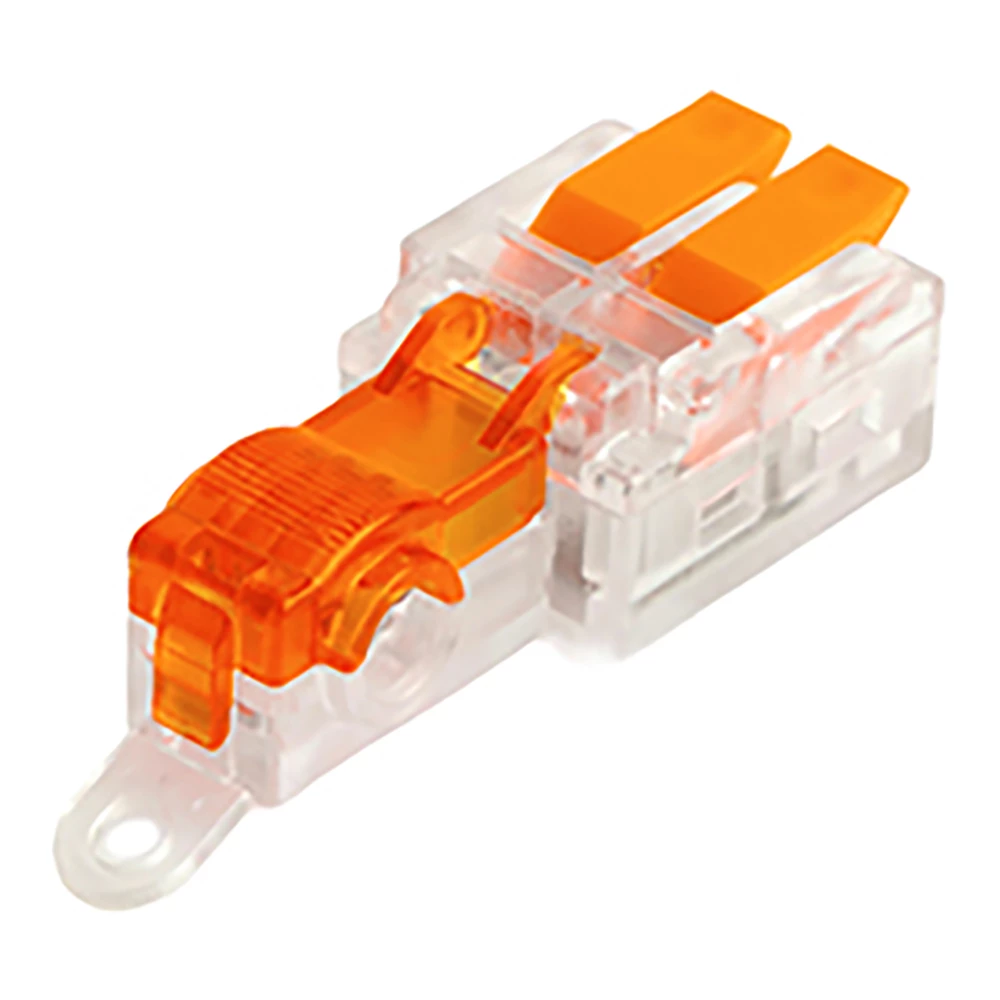 Зажим прокалывающий ответвительный 4 мм2 c ответвительной клеммой LD219 на 2 выход, прозрачный/оранжевый (упаковка 10 шт) LD503-2-32 (49773) - Viokon.com