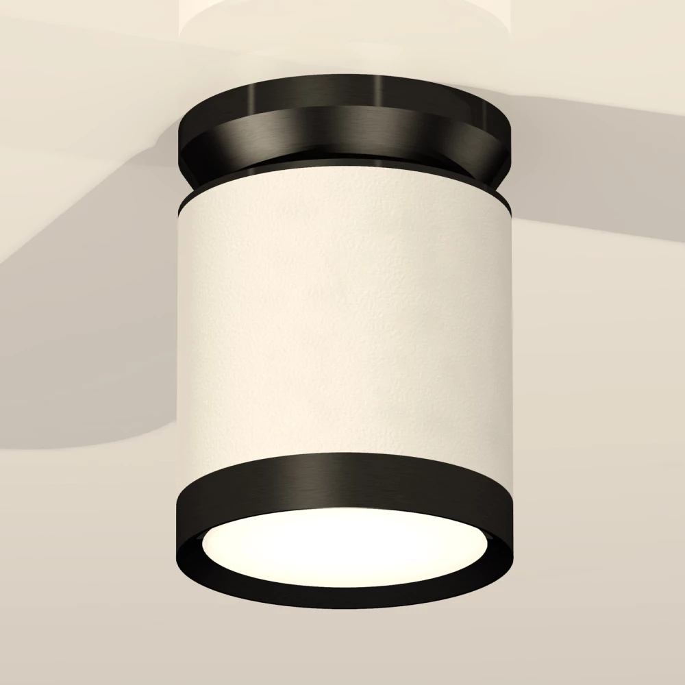Комплект накладного светильника XS8141020 SWH/PBK белый песок/черный полированный GX53 (N8902, C8141, N8113) - Viokon.com