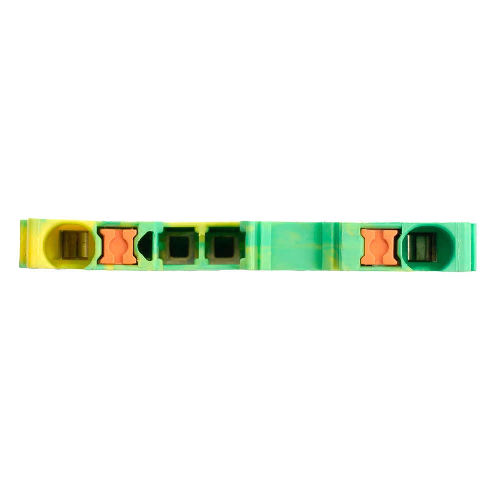 Зажим пружинный, 2-проводной проходной ЗНИ - 2,5 , JXB PT  2,5 , желтый, зеленый LD572-1-25 (49257) - Viokon.com