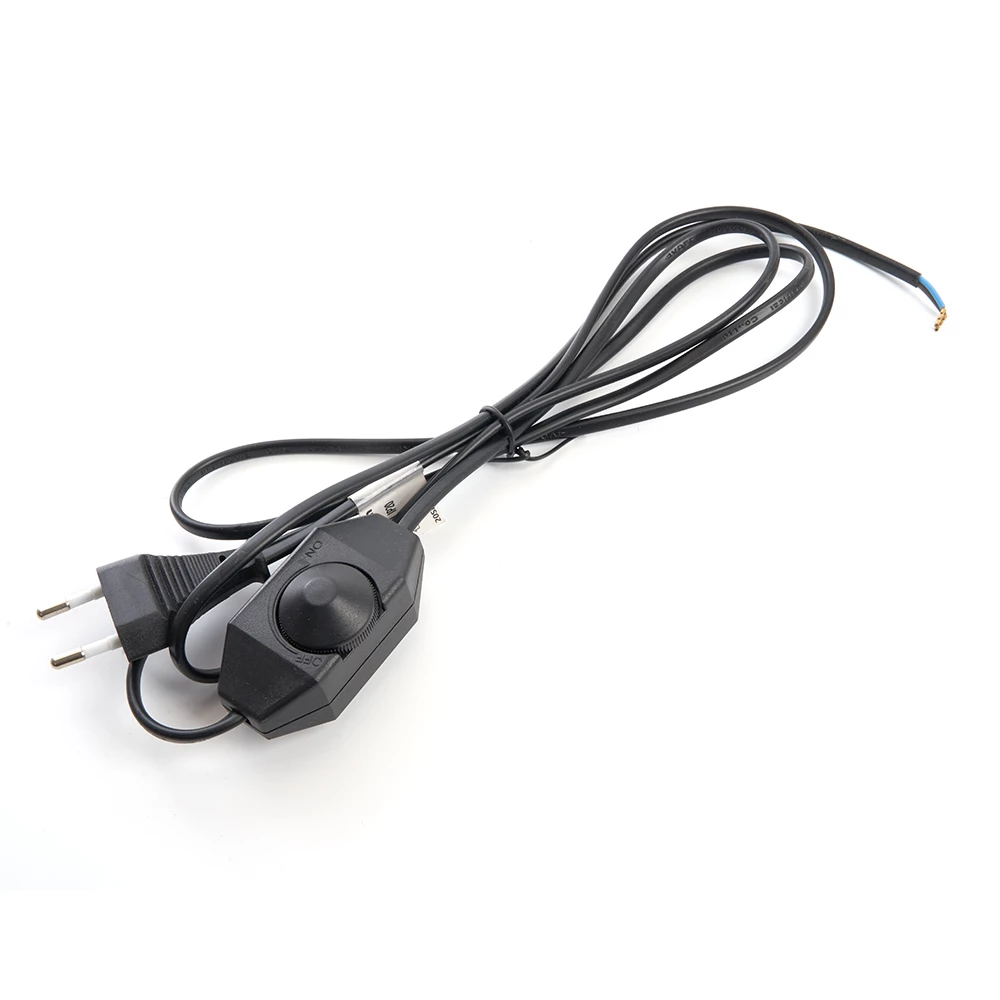 Сетевой шнур с диммером 230V 2м, черный, DM103-200W (23059) - Viokon.com