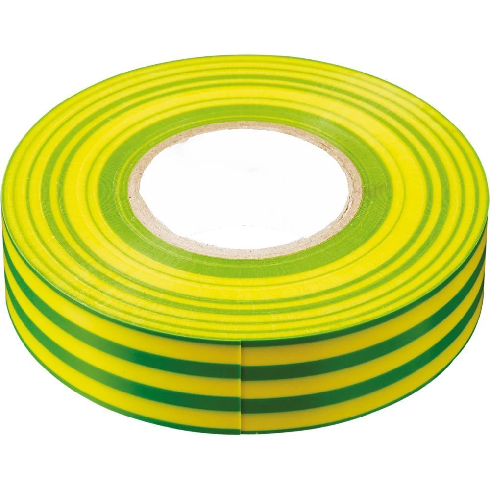 Изоляционная лента STEKKER INTP01319-10 0,13*19 мм, 10 м. желто-зеленая (32837) - Viokon.com